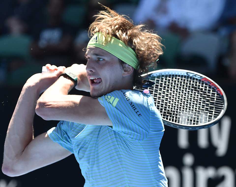 Germany’s Alexander Zverev in Melbourne